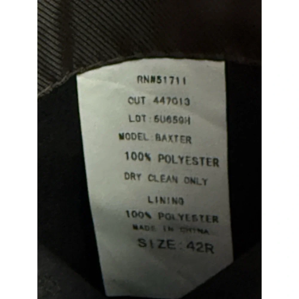 Andrew Fezza Blazer Sport‎ Coat Men's 42R Brown Faux Vegan Leather Suit Jacket